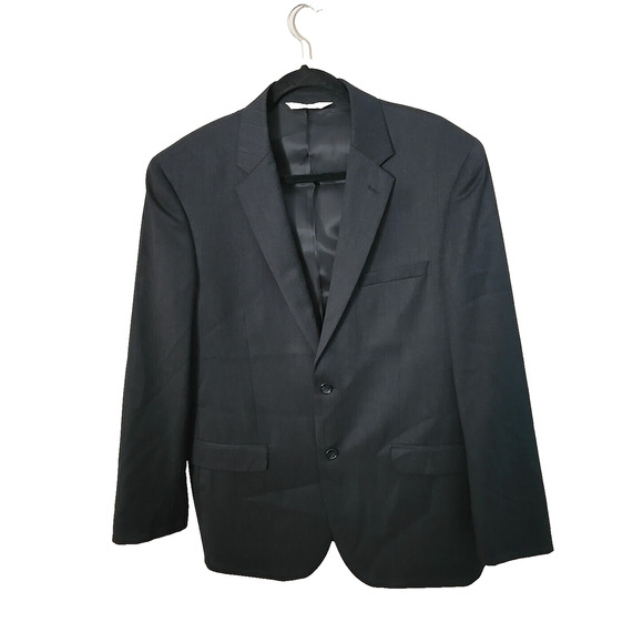 Ferretti Uomo Old Money Black 2-Button Wool Sport Blazer Coat Men's Size 40R - Picture 1 of 5